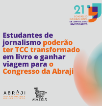 Estudantes de jornalismo poderão ter TCC transformado em livro e ganhar viagem para o Congresso da Abraji