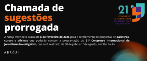 Abraji estende prazo de sugestões para o 21º Congresso; confira nova data