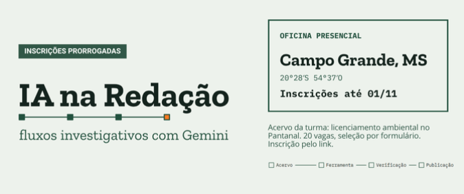 IA na Redação: prorrogação de inscrições para curso da Abraji em Campo Grande