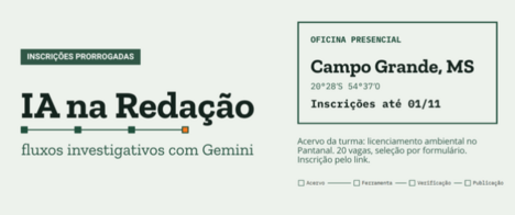 IA na Redação: prorrogação de inscrições para curso da Abraji em Campo Grande