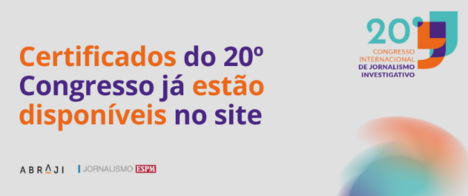 Certificados do 20º Congresso já estão disponíveis no site